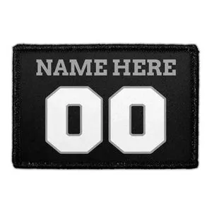 Pull Patch Customizable Jersey patch sølv/sort/hvid tekst