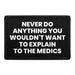 Pull Patch Never Do Anything Medics patch velcro