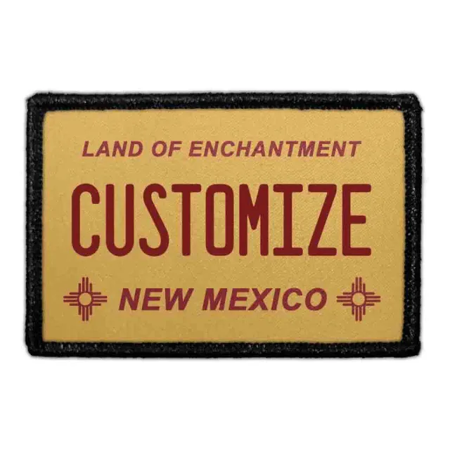 Pull Patch New Mexico License Plate patch med egen tekst