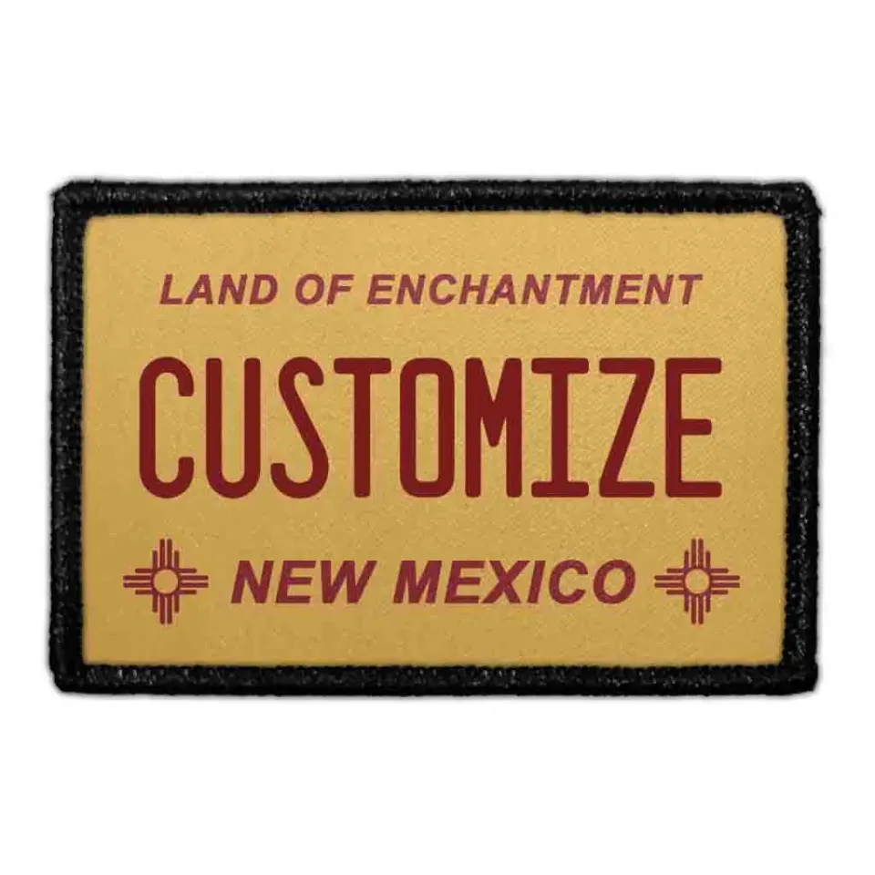 Pull Patch New Mexico License Plate patch med egen tekst