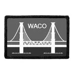 Pull Patch Waco City Flag patch sort-hvid velcro