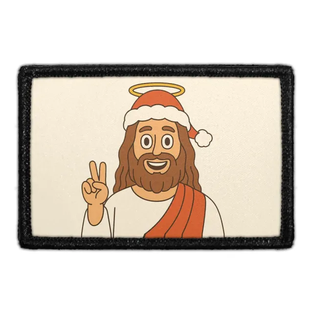 Pull Patch Jesus With Santa Hat patch 1 stk jul