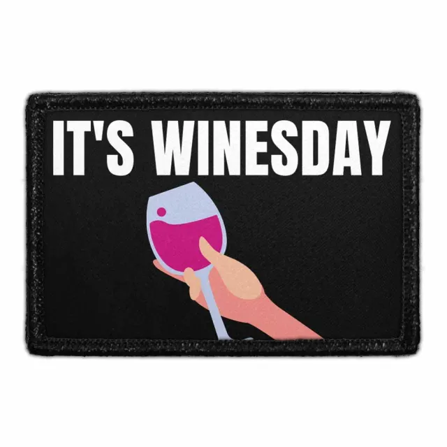 Pull Patch It's Winesday patch med velcro vin
