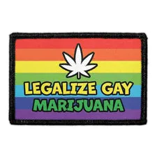 Pull Patch Legalize Gay Marijuana patch 76 mm sjov tekst