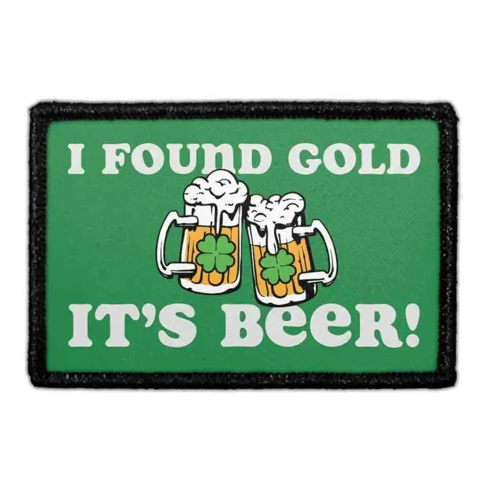 Pull Patch I Found Gold It's Beer patch velcro sjov
