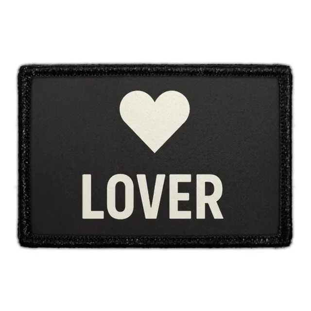 Pull Patch Lover Badge patch med velcro sort