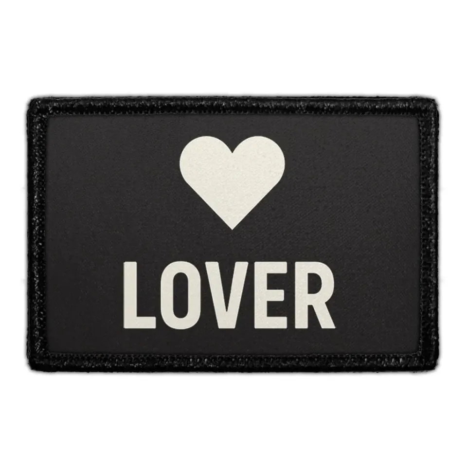 Pull Patch Lover Badge patch med velcro sort