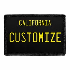Pull Patch California License Plate patch egen tekst
