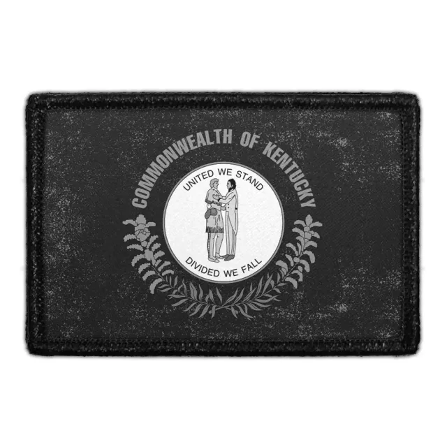 Pull Patch Kentucky State Flag patch black white