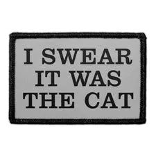 Pull Patch It Was The Cat patch med velcro 7,6 cm