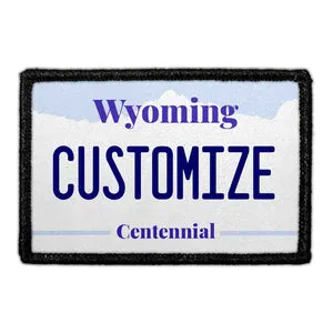 Pull Patch Wyoming License Plate patch personlig