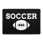 Pull Patch Soccer Text Football patch 76x51 mm velcro