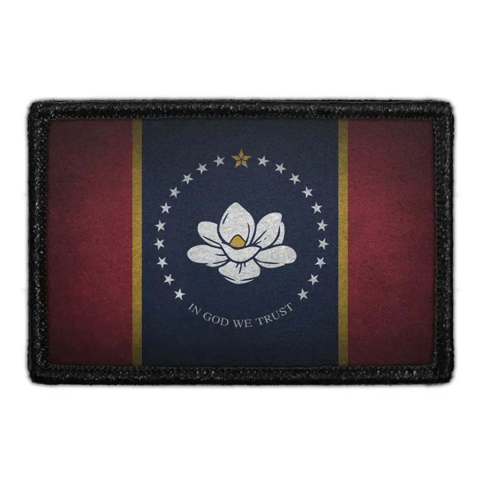 Pull Patch Mississippi flag patch ny distressed