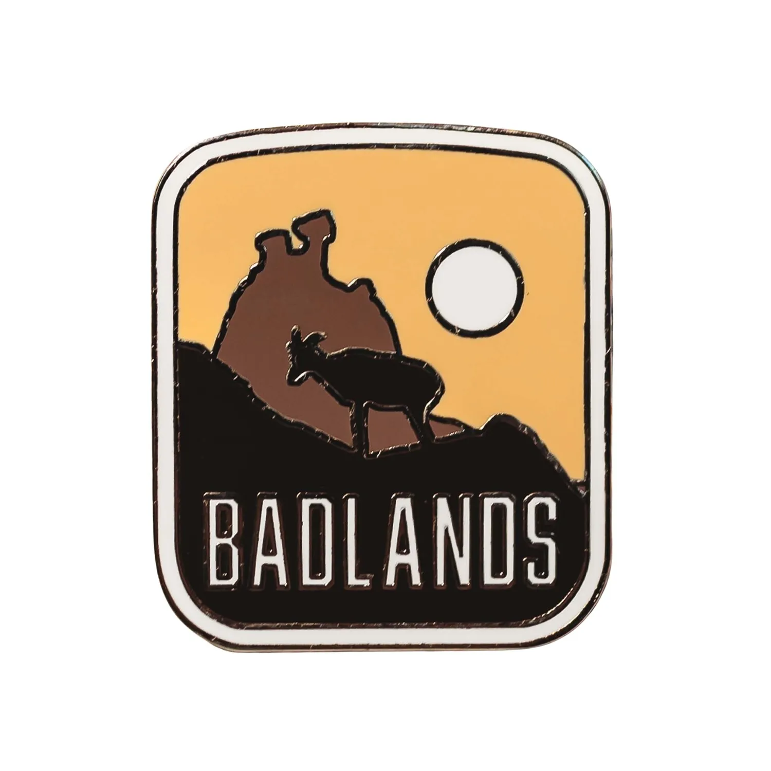Vagabond Heart Badlands emalje pin 32 mm nationalpark