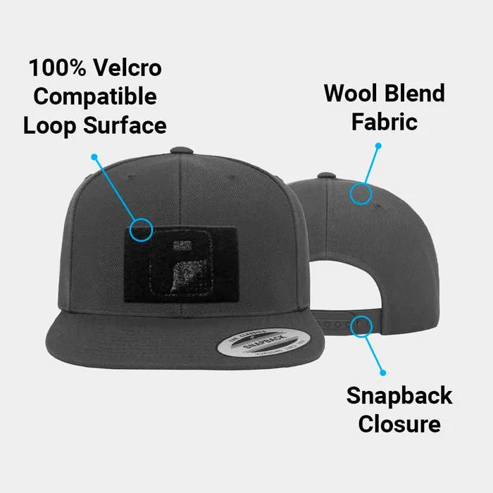 Pull Patch Premium Flat Bill Snapback kasket mørkegrå justerbar