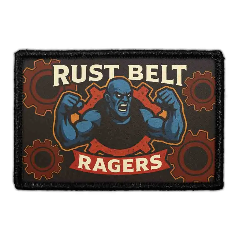 Pull Patch Rust Belt Ragers velcro patch tekst