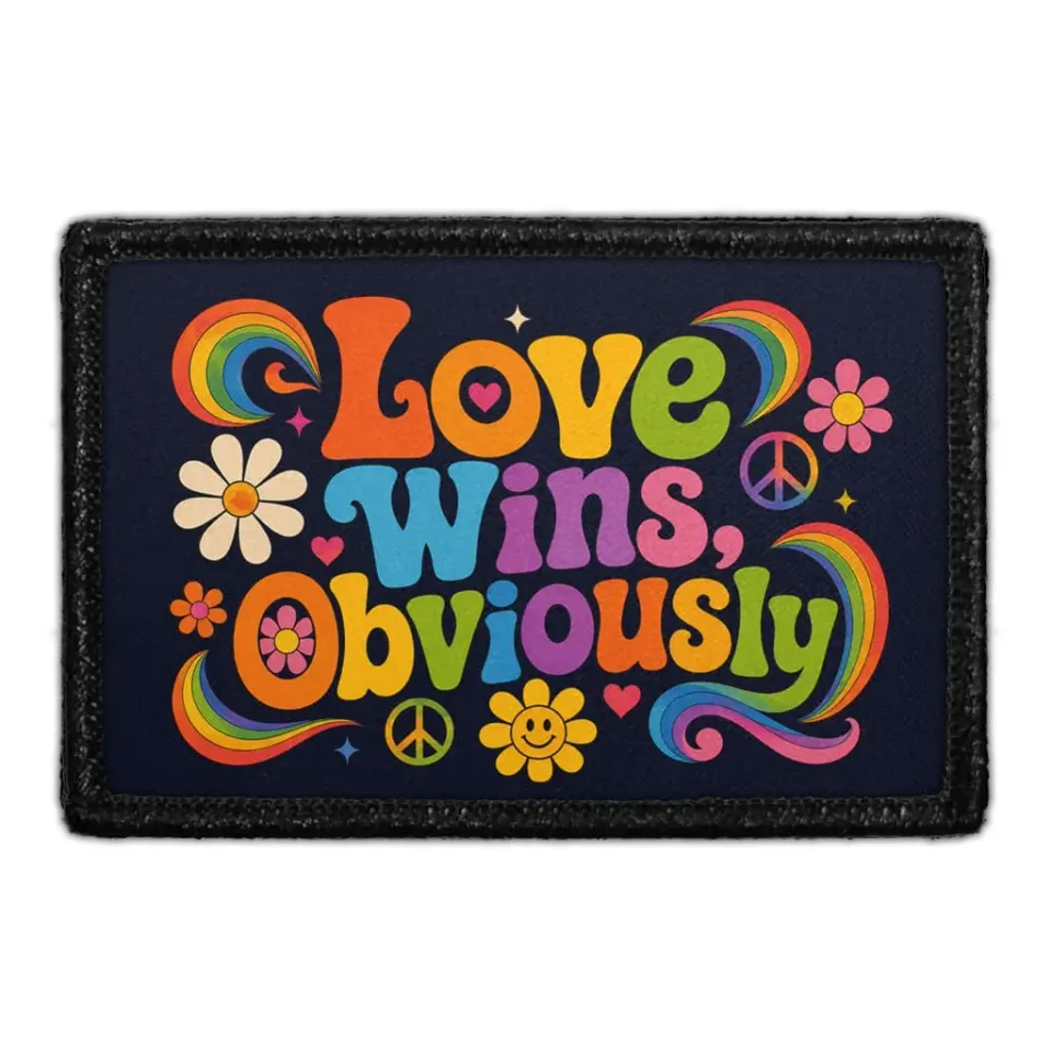 Pull Patch Love Wins Obviously patch med velcro – pride