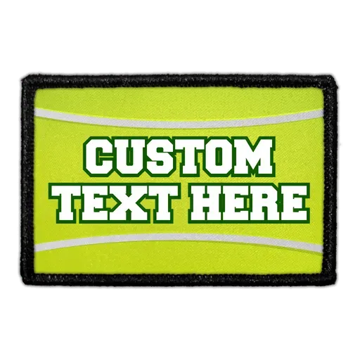 Pull Patch Custom Tennis Ball lap med egen tekst velcro