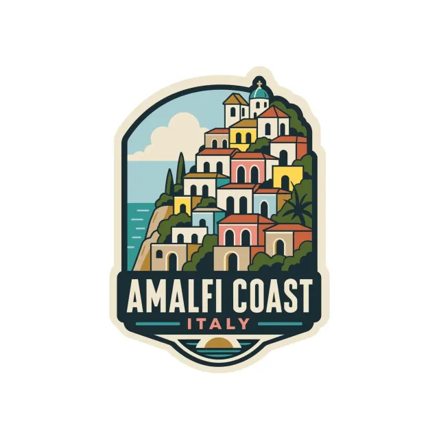 Vagabond Heart Amalfi Coast klistermærke vinyl