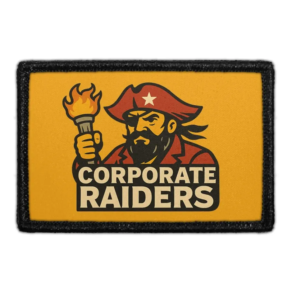 Pull Patch Corporate Raiders patch med velcro 76 mm