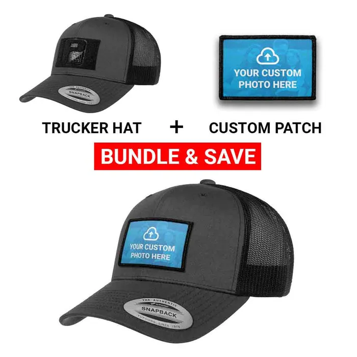 Pull Patch Custom Photo truckerkasket bundle foto sort