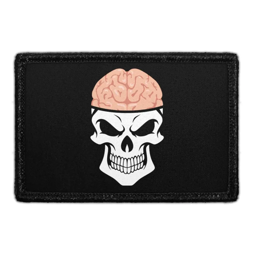 Pull Patch Skull With Brains patch 1 stk med hjerne-motiv