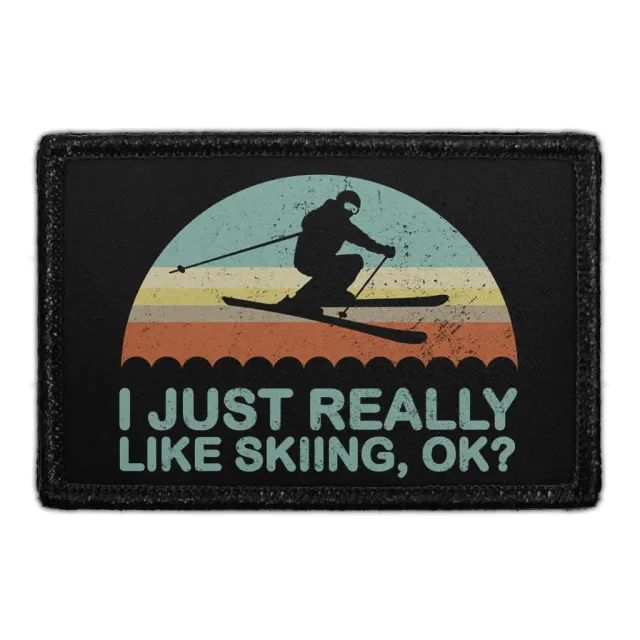 Pull Patch I Just Really Like Skiing Ok patch med velcro