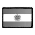 Pull Patch Argentina Flag patch sort-hvid velcro