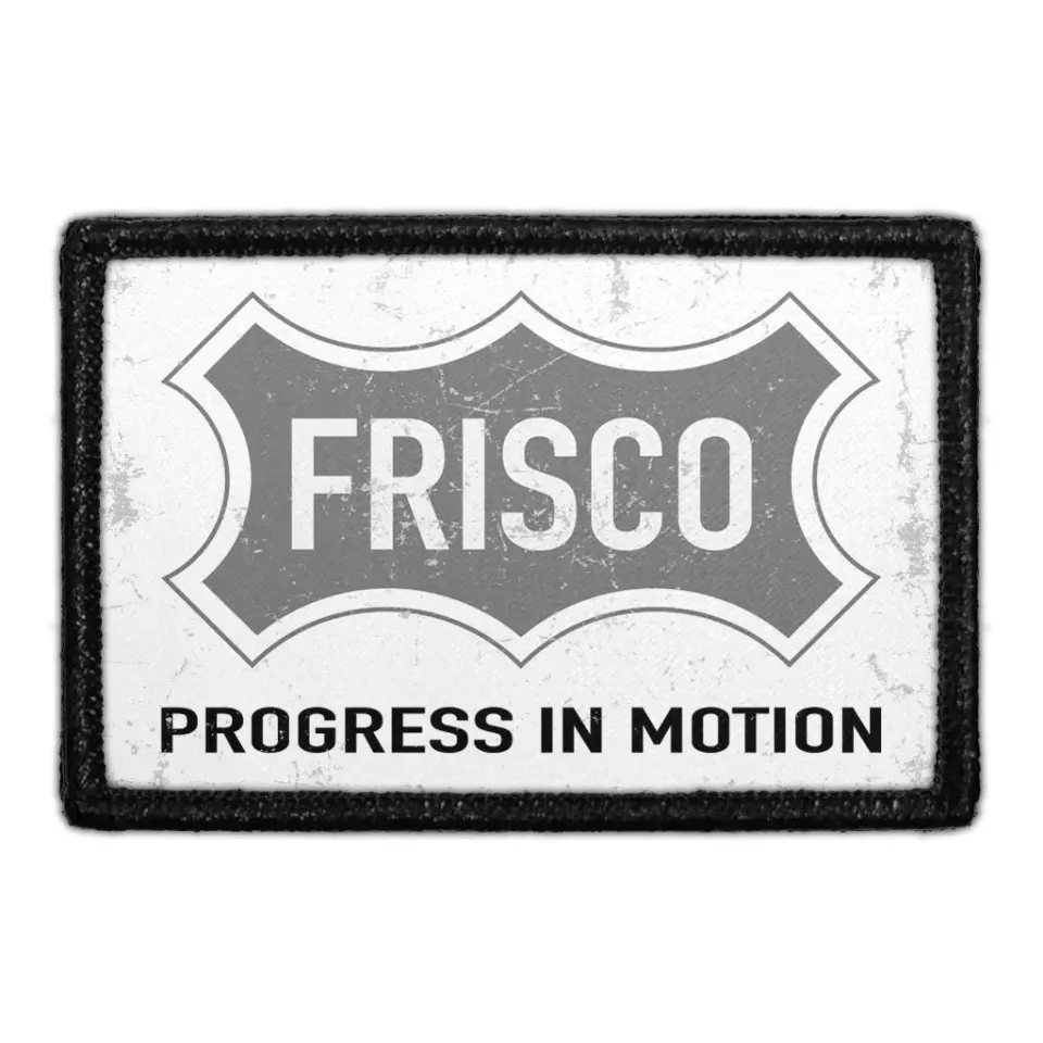 Pull Patch Frisco City Flag velcropatch sort hvid