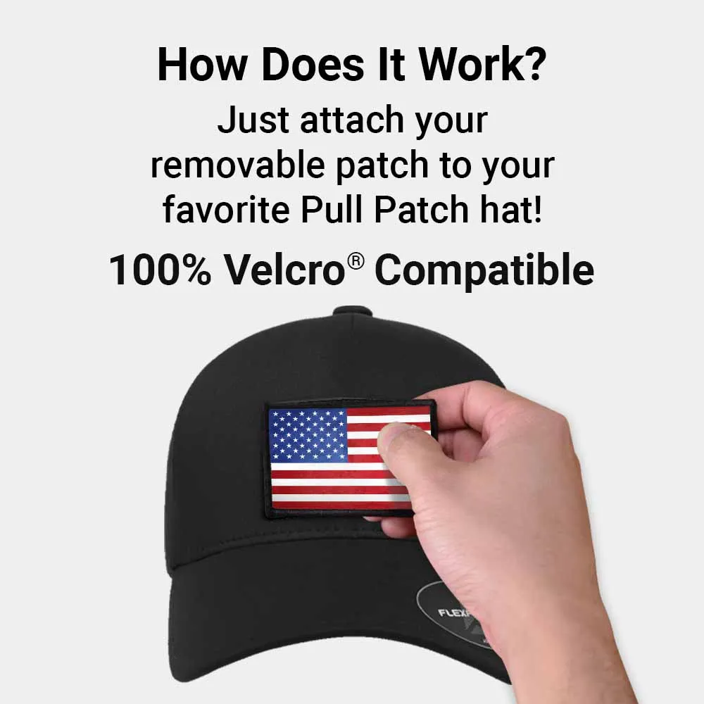 Pull Patch Delta Flexfit snapback cap sort perforeret