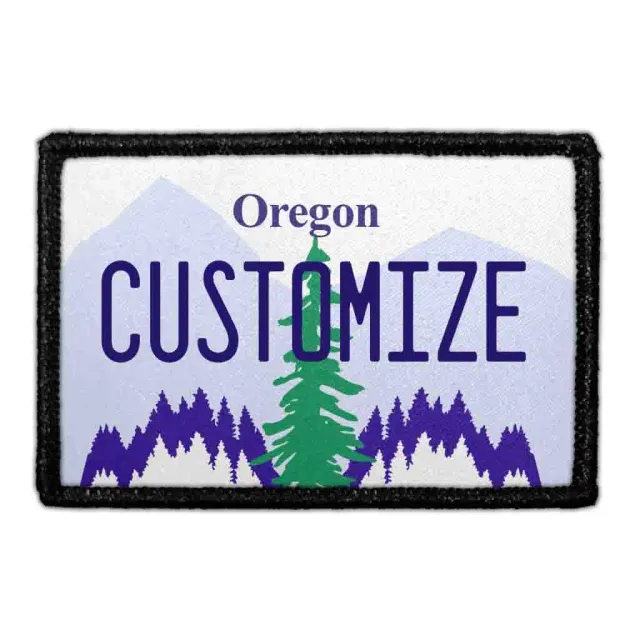 Pull Patch Oregon nummerplade patch med velcro
