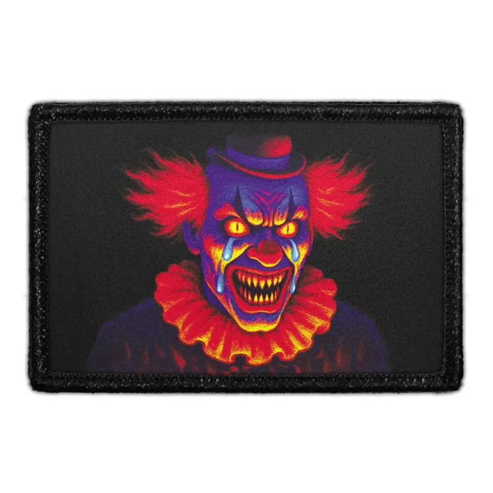 Pull Patch Painted Tears klovnepatch med velcro halloween