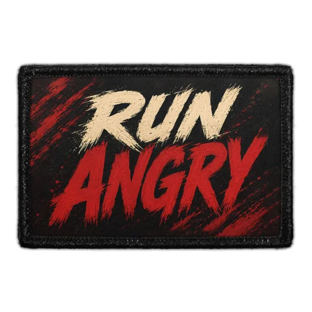 Pull Patch Run Angry patch 3x2 football