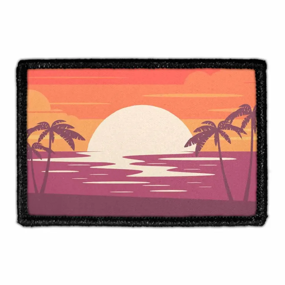 Pull Patch Tropical Sunset patch med velcro sommer
