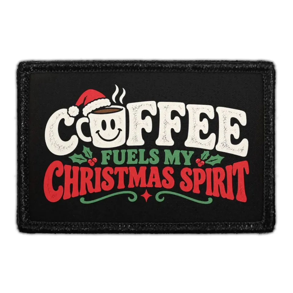 Pull Patch Coffee Fuels Christmas patch velcro kaffe