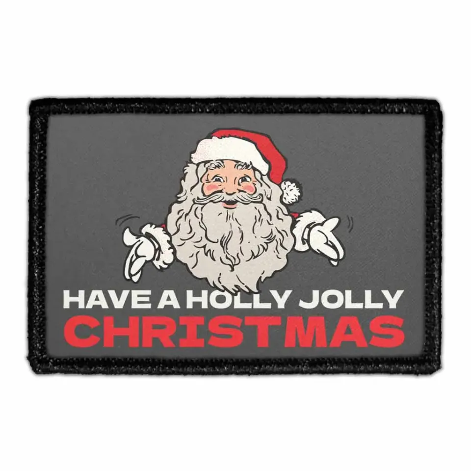 Pull Patch Holly Jolly Christmas patch med velcro