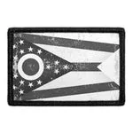 Pull Patch Ohio State Flag patch slidt sort-hvid 76x51