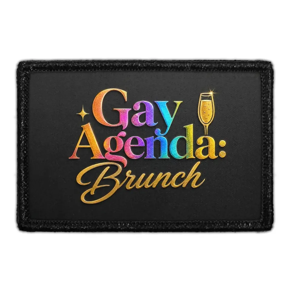 Pull Patch Gay Agenda Brunch patch med velcro pride