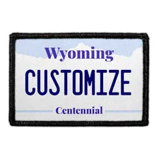 Pull Patch Wyoming License Plate patch personlig
