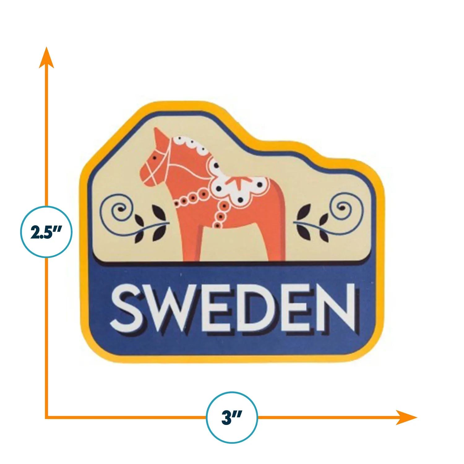 Vagabond Heart Sweden klistermærke 57x76 mm vinyl