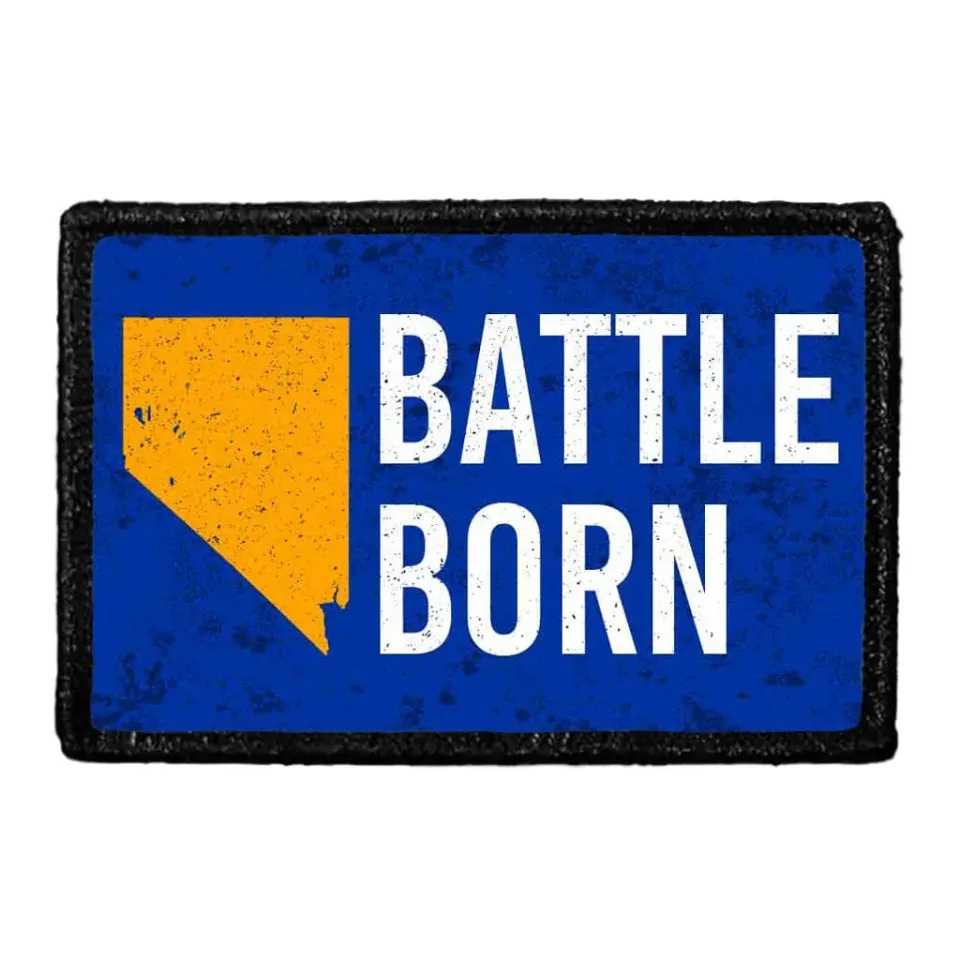 Pull Patch Battle Born Nevada patch 3x2" velcro stat