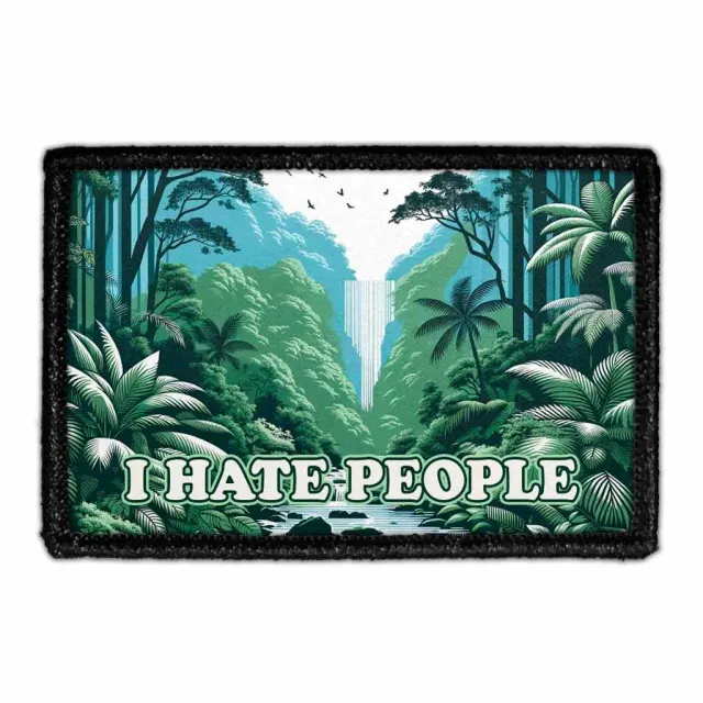 Pull Patch I Hate People Jungle patch med velcro