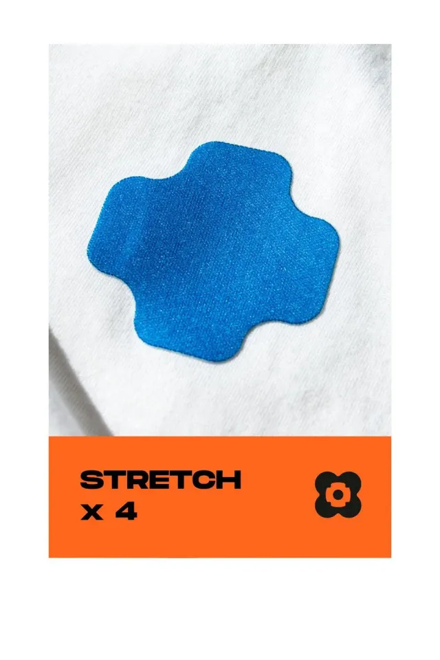 FabPatch STRETCH Sky Blue tekstillapper 4 stk strækbare