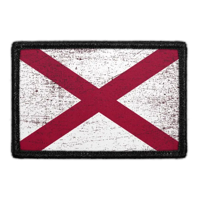 Pull Patch Alabama State Flag patch farve distressed 3x2