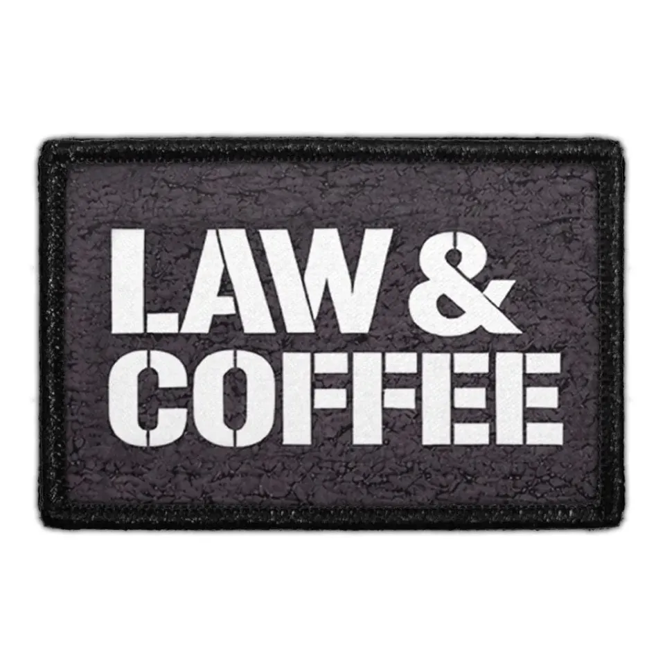 Pull Patch Law & Coffee patch med velcro 76x51 mm