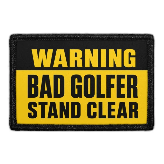 Pull Patch Warning Bad Golfer patch med velcro golf