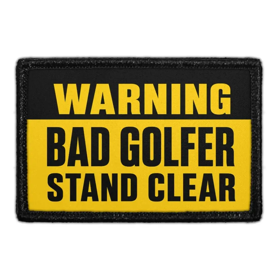 Pull Patch Warning Bad Golfer patch med velcro golf
