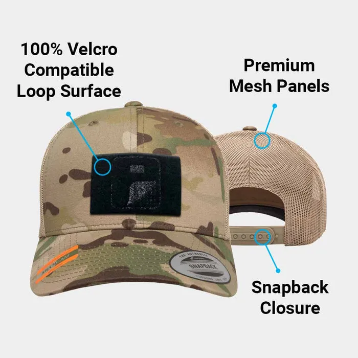 Pull Patch Multicam Trucker kasket camo/khaki snapback