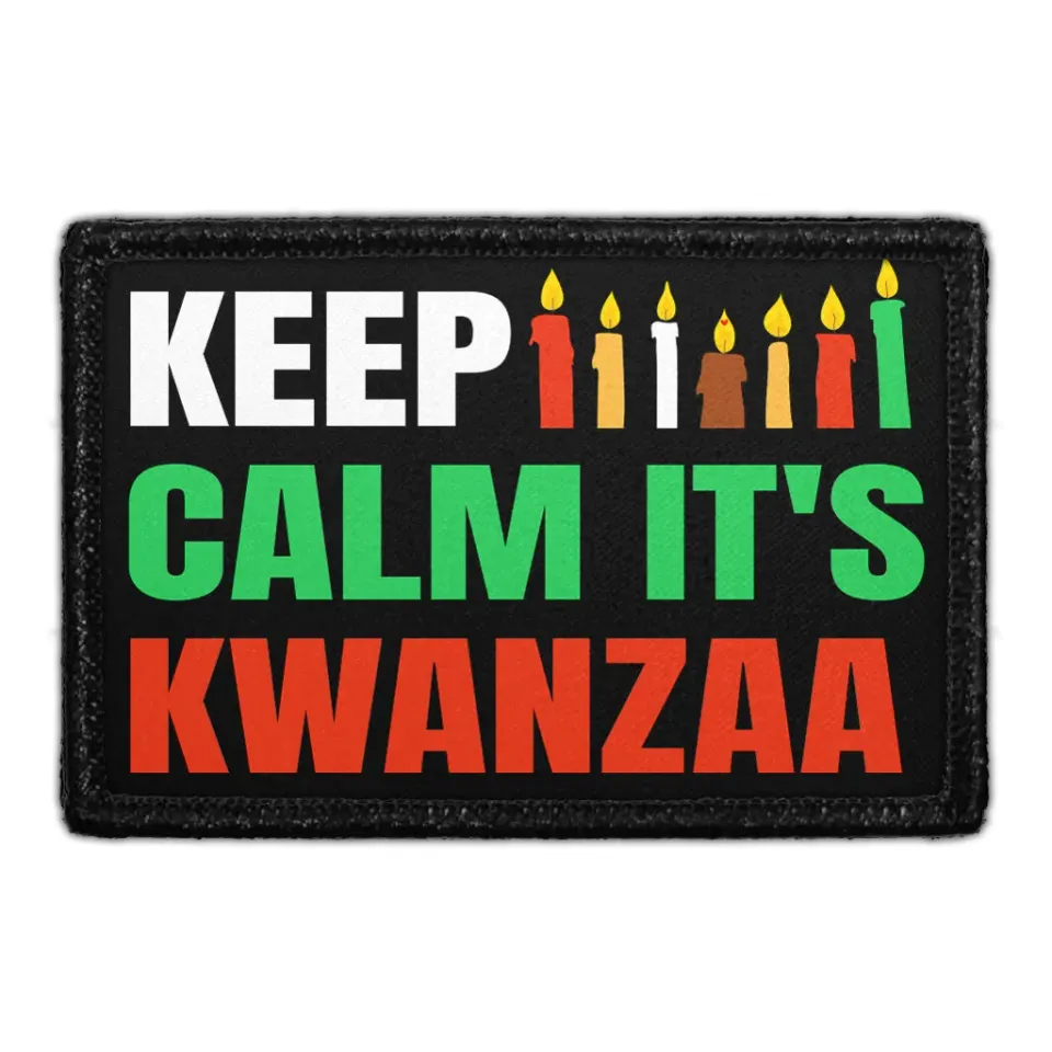Pull Patch Keep Calm It’s Kwanzaa patch med velcro
