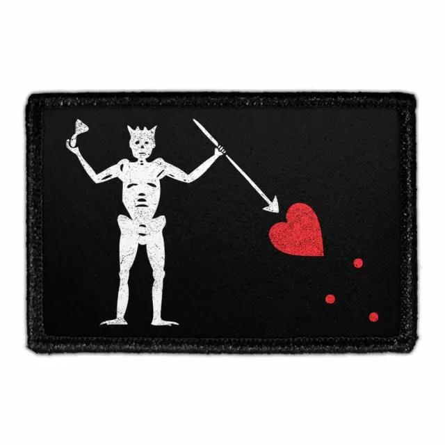 Pull Patch Blackbeard Flag patch velcro 3x2"